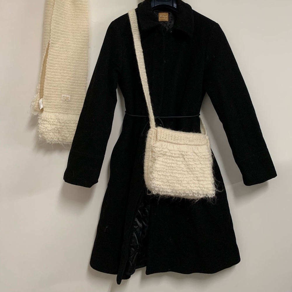 Girls Peacoat with accessories and leather tie belt